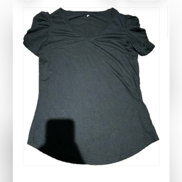 Tops - Black V-Neck T-Shirt